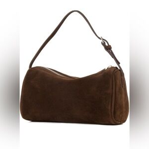 DONNAIN Premium Suede Leather Crossbody+Wristlet Purse in Coffee
